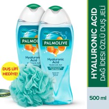 Palmolive Hyaluronic Acid Doğal Dağ Idesi Özlü Banyo Ve Duş Jeli 500 Ml X2 Adet + Duş Lifi