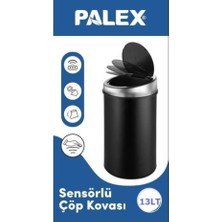 Palex Sensörlü Çöp Kovası 13 Lt Siyah