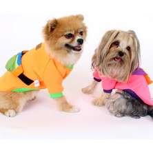 Max Design Pet Sweatshirt Çantalı - Turuncu - Köpek ve Kedi Kıyafeti