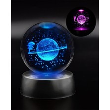 Star Global Sevgiliye Hediye Dekoratif Cam Küre Satürn Cam Küre Satürn Kız Küre Renk Değiştiren Işıklı