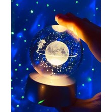 Star Global Sevgiliye Hediye Dekoratif Cam Küre Satürn Cam Küre Satürn Kız Küre Renk Değiştiren Işıklı