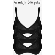 Ayyıldız 556 Siyah Sütyen 3lü Paket
