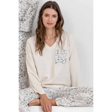 Ayyıldız 56159 Bej Pijama Takımı