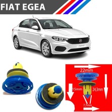 Moda Garage Fiat Egea Kapı Döşeme Klipsi 10 Adetli Paket