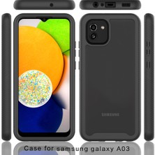 Eabhulie Samsung Galaxy A03 Için Bumper Yerleşik Ekran 360 Tam Koruma Kapaklı Kılıf (Yurt Dışından)