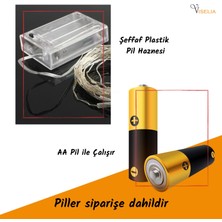 Viselia Peri LED Çok Amaçlı Dekoratif Aydınlatma 3 Metre Piller Dahil Şerit Parti Işığı