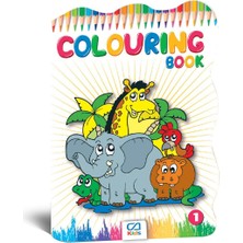 Colourıng Book Boyama Kitabı Seti + 6lı Boyama Kalemi Hediyeli