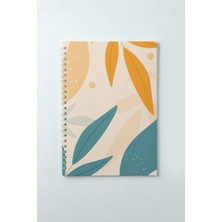 Co Notes  3'lü Spiralli Çizgisiz Defter Seti - Leaves Series A5 15X21CM