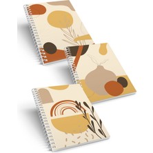 Co Notes  3'lü Spiralli Kareli Defter Seti - Autumn Series A5 15X21CM