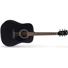 Cort AD810E-BKS Elektro Akustik Gitar, Siyah Satin, Ladin