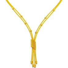 Bilezikci Trend 14 Ayar Altın Örgü Zincirli Gerdanlık