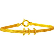 Bilezikci Hilal 14 Ayar Altın Örgü Bileklik