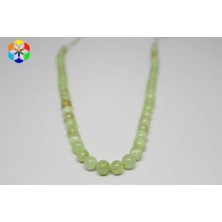 Yaşam Tohumu Yeşil Onix (Oniks) Taşı Yarım Dizi 8mm (18CM Uzunluğundadır)