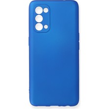 Newface Oppo Reno 5 Kılıf Premium Rubber Silikon - Mavi
