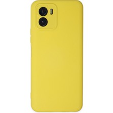 Newface Vivo Y15S Kılıf Nano Içi Kadife  Silikon - Sarı