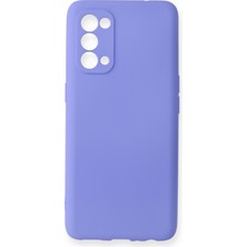 Newface Oppo Reno 5 Kılıf Premium Rubber Silikon - Lila