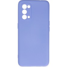 Newface Oppo Reno 5 Kılıf Nano Içi Kadife  Silikon - Lila