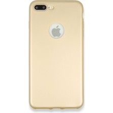 Newface iPhone 7 Plus Kılıf Premium Rubber Silikon - Gold