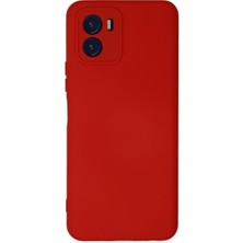 Newface Vivo Y15S Kılıf Nano Içi Kadife  Silikon - Kırmızı