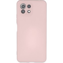 Newface Xiaomi Mi 11 Lite Kılıf Nano Içi Kadife  Silikon - Pudra