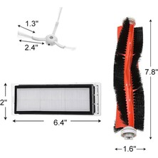 Yıkanabilir Paspas Bezi Hepa Filtre Ana Fırça Yan Fırça 1 / 1s S5 S6 Max S6 Saf Elektrikli Süpürge Parçaları Için