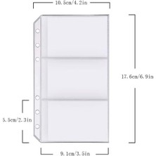 Kalesı 12 Adet A6 6 Delikli Para Düzenleyici Zarf - Şeffaf (Yurt Dışından)
