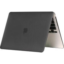 AktarMobile MacBook Air 13 2020 A2179 Uyumlu Kılıf Koruyucu Kapak Karbon Fiber Desenli Transpan Tasarım 13.3"