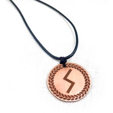 Markajda Sowilo ( Güneş ) Rune Kolyesi - Saf Bakır