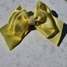 Kalben Accessories Kadın Saten Inci Detaylı Fiyonk Saç Tokası, Kadın Toka, Saç Toka, Saç Tokası, Tasarım Saç Tokası
