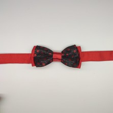 Tedz Collection Mordino Çiçek Desenli Kırmızı Çocuk Papyon