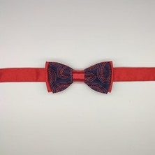 Tedz Collection Mordino Lacivert Iri Desenli Kırmızı Çocuk Papyon