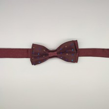 Tedz Collection Mordino Mavi Puantiyeli Bordo Çocuk Papyon