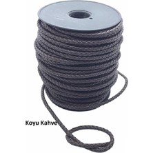 SRTfootcare Bileklik ve Anahtarlık Için Yuvarlak Örgü Suni Deri Kordon 5mm 1 Metre