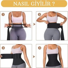 Sauna Suit Bele Dolamalı Kum Saati 3m Sarma Bel Korsesi Tummy Wrap Waist Trainer İnce