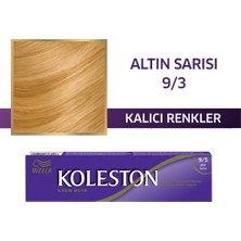 Wella Koleston Tüp Boya 50 Ml - 9.3 Altın Sarı 3 Adet