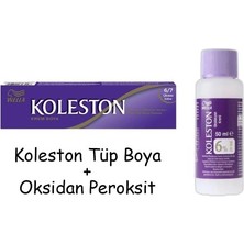 Wella Koleston Tüp Boya 50 Ml - 6.7 Çikolata Kahve + 20 Vol Oksidan Peroksit