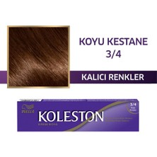 Wella Koleston Tüp Boya 50 Ml - 3.4 Koyu Kestane + 20 Vol Oksidan Peroksit