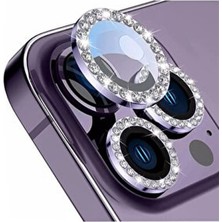 Nettech Apple iPhone 14 Pro Max Uyumlu Diamond Taşlı Model Kamera Cam Koruyucu