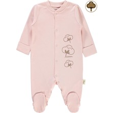 Civil Baby Bebek Organik Patikli Tulum 0-3 Ay Pembe