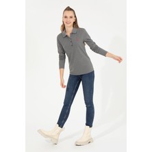 U.S. Polo Assn. Kadın Antrasit Melanj Sweatshirt 50256259-VR081