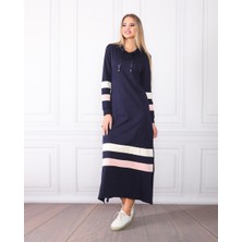 Westbound Bayan Kol ve Etek Şeritli Kapüşonlu Elbise