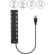 7 Port USB Çoklayıcı Süper Hızlı 2.0 7 Adet Bağlantı Noktalı USB Çoğaltıcı Veri Şarj Kablosu USB Coklayıcı 3.0