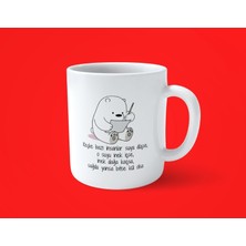 Hesaplısı Burada Suya Düştü , Inek Içti Motto Baskılı Kupa Bardak