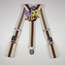 Tedz Collection Mordino Krem Bordo Çizgili Arılı  Çocuk Pantolon Askısı