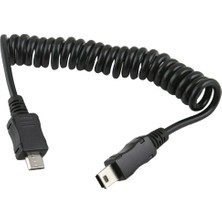 BK Teknoloji Spiral Micro USB Erkek To Mini USB Erkek Kablo - 1metre