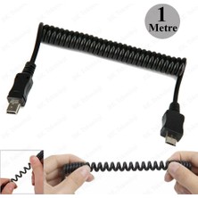 BK Teknoloji Spiral Micro USB Erkek To Mini USB Erkek Kablo - 1metre