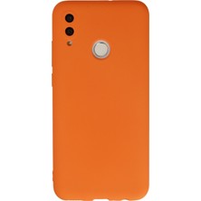 Newface Huawei P Smart 2019 Kılıf Nano Içi Kadife  Silikon - Turuncu