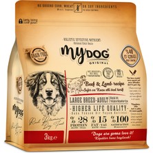 Mydog Low Grain Sığır ve Kuzu Etli Large Breed-Büyük Irk Yetişkin Köpek Maması 3kg