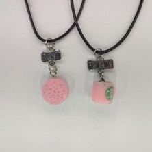 Tedz Collection Pink Coffee Arkadaşlık Kolyesi