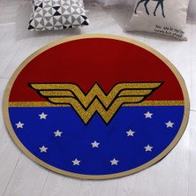 Nesa_Decor Wonder Women Kız Geç Odası Simli Süper Kahraman Halısı